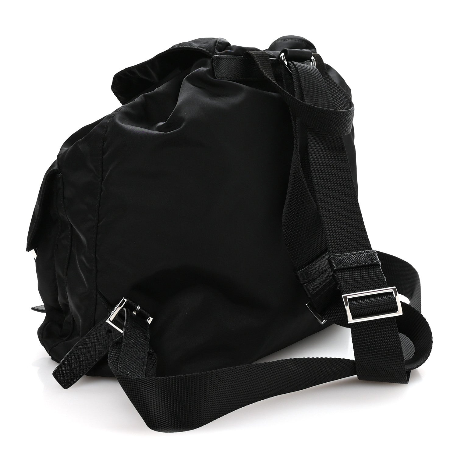 Prada Re-Nylon Vela Saffiano Medium Backpack Black
