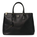 Prada Saffiano Large Galleria Double Zip Tote Black