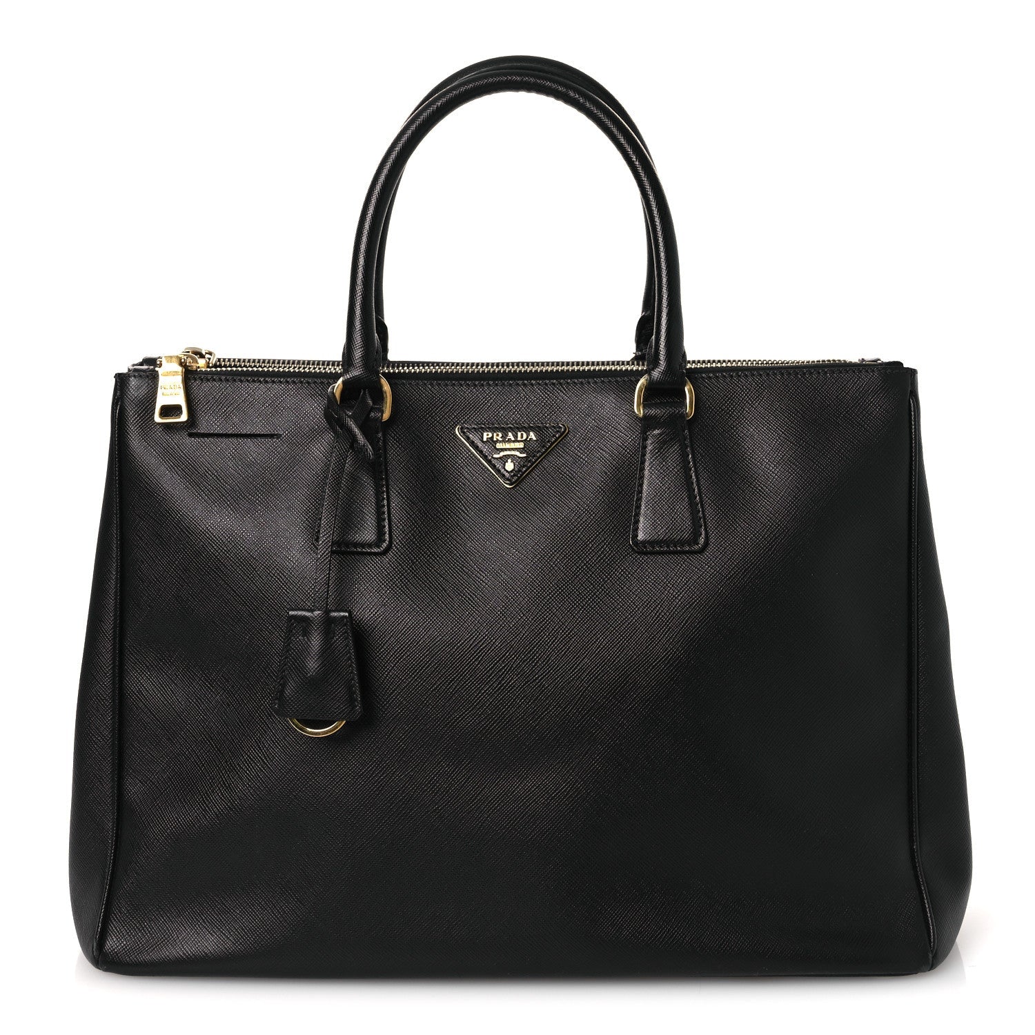 Prada Saffiano Large Galleria Double Zip Tote Black