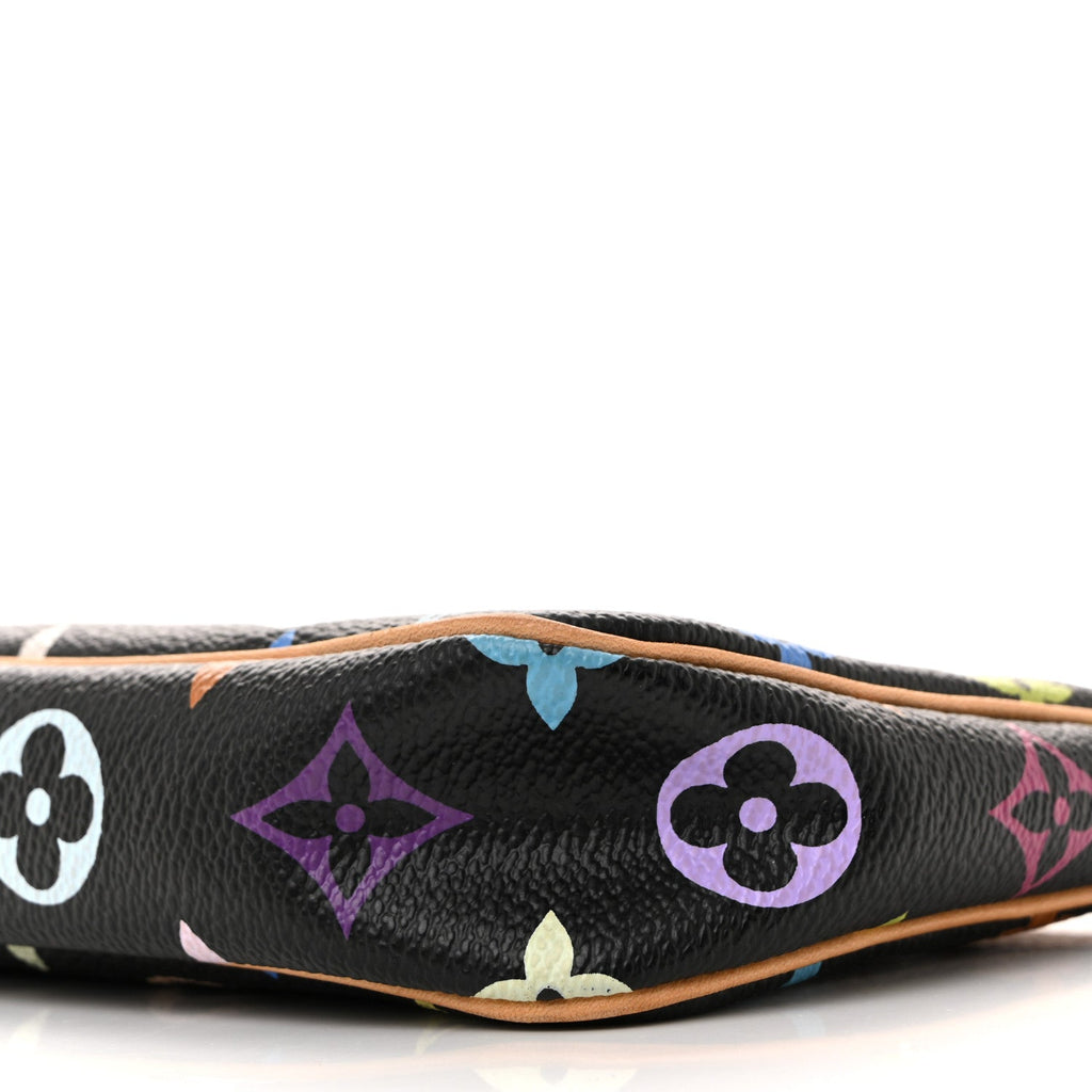 Louis Vuitton Monogram Multicolor Pochette Accessories Black