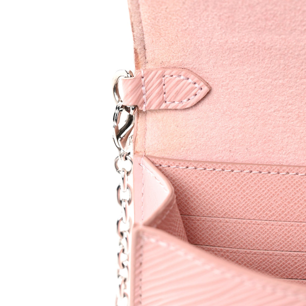 Louis Vuitton Epi Twist Belt Chain Wallet Rose Ballerine