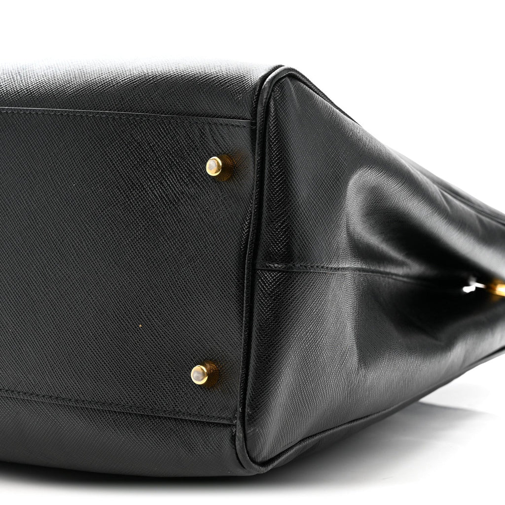 Prada Saffiano Lux Extra Large Galleria Double Zip Tote Black