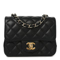 Chanel Lambskin Quilted Mini Square Flap Black
