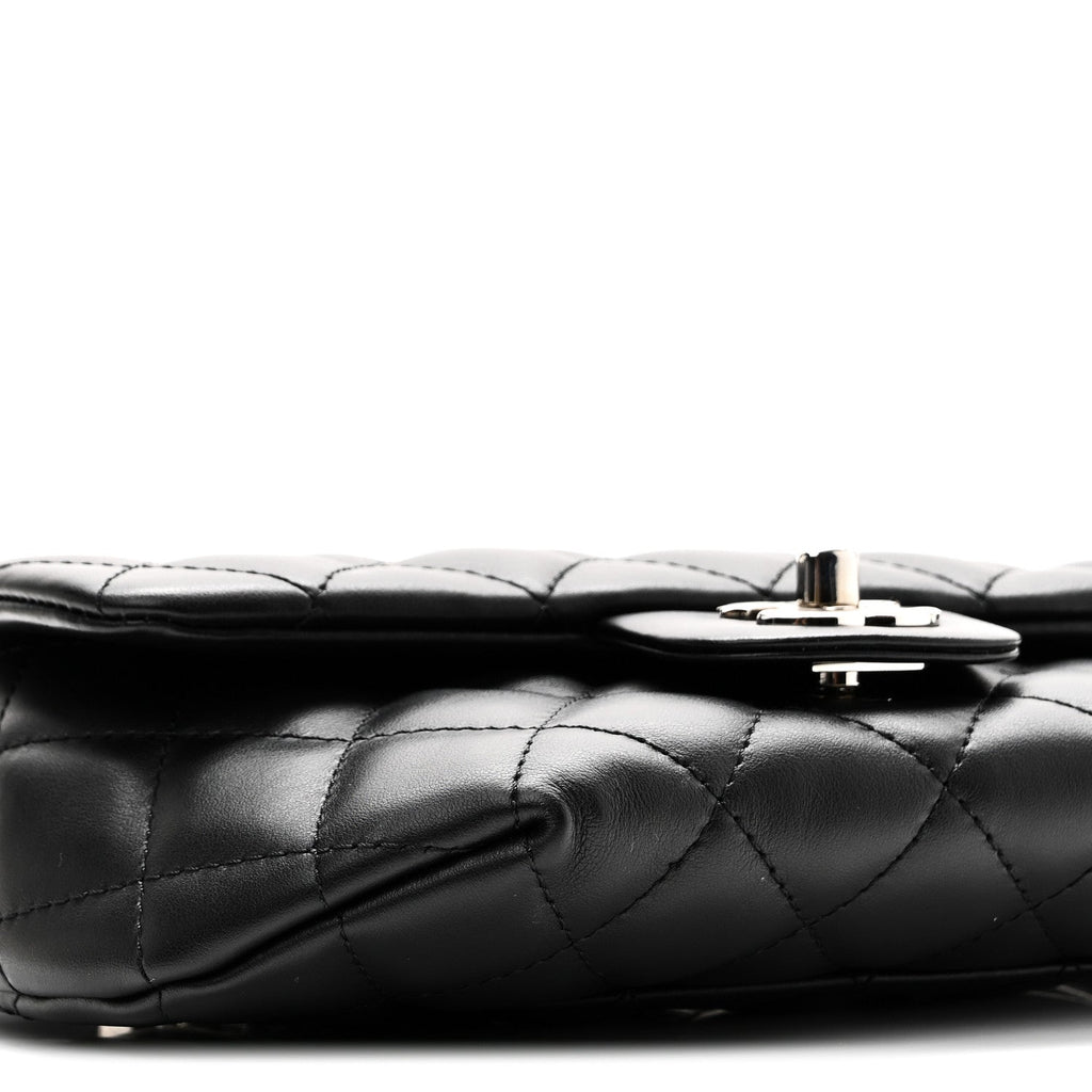 Chanel Calfskin Quilted CC Uniform Flap Belt Bag Black