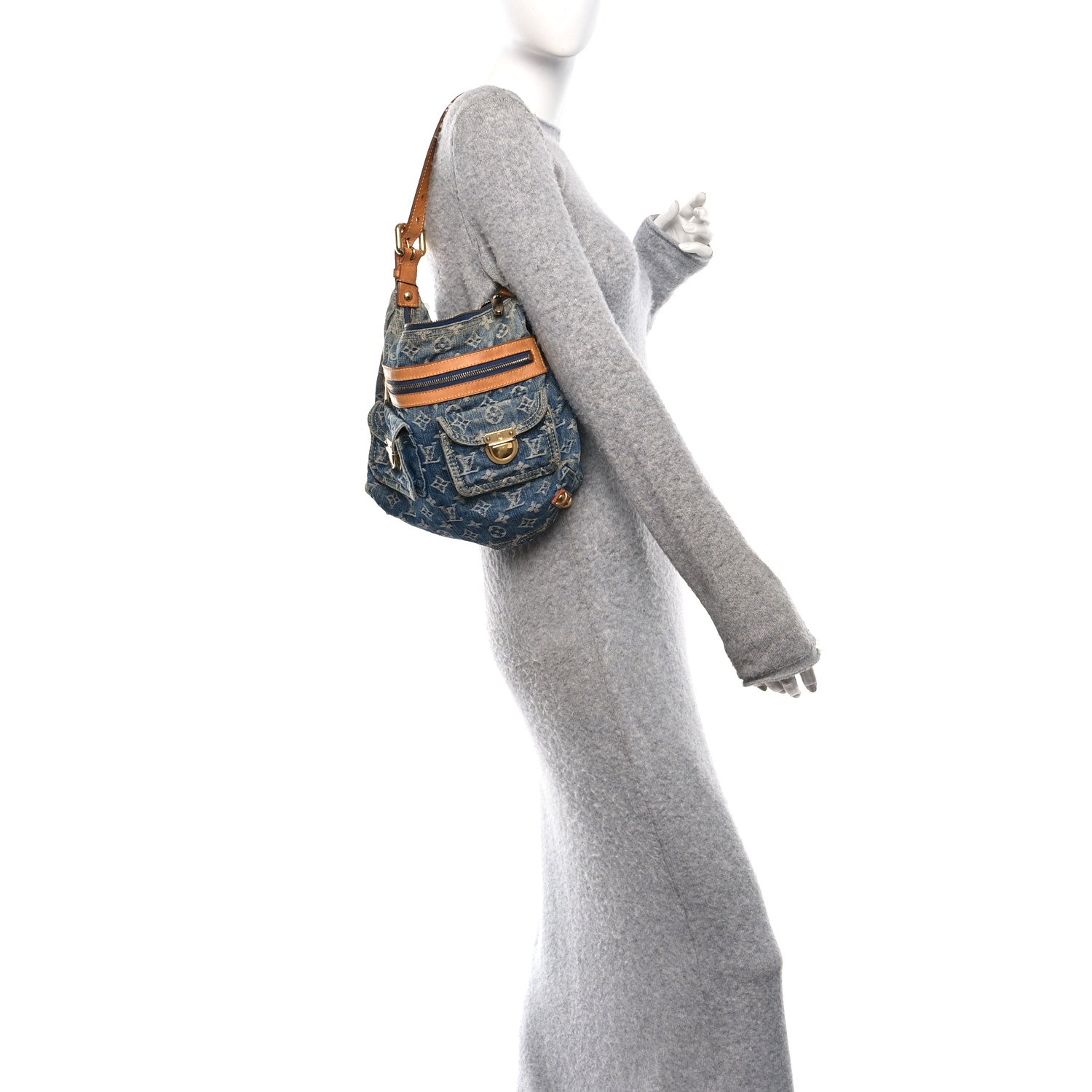 Louis Vuitton Monogram Denim Baggy PM Blue