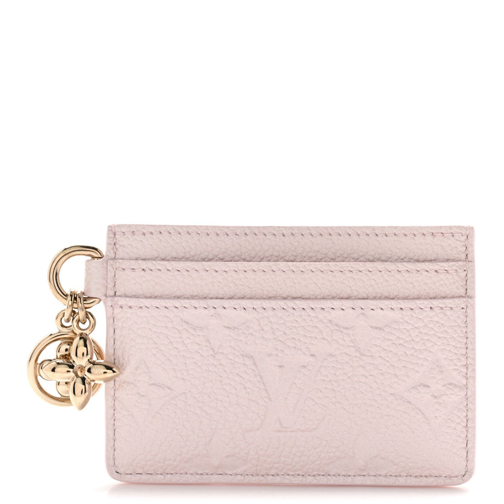 Louis Vuitton Empreinte Monogram LV Charms Card Holder Snowy Pearl