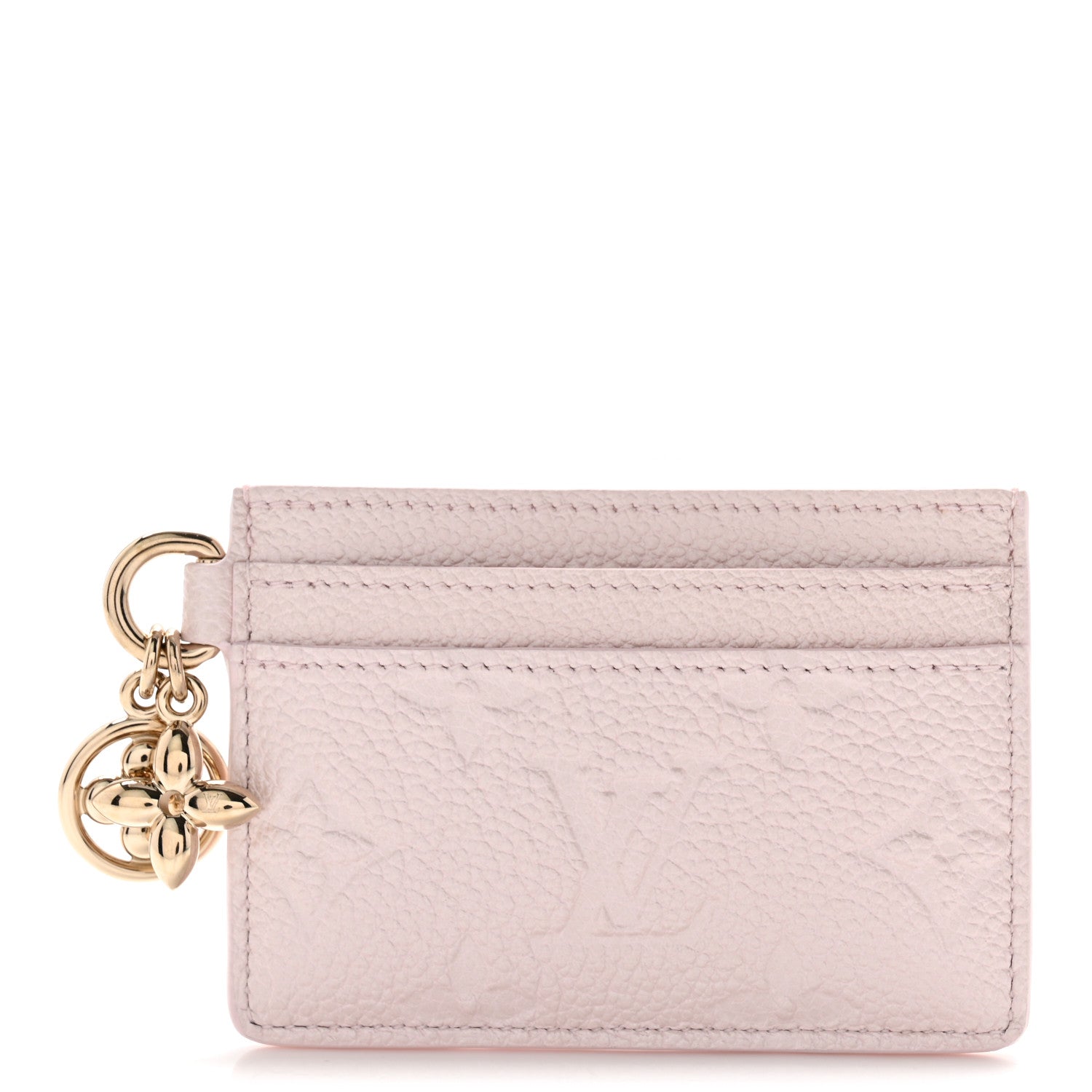Louis Vuitton Empreinte Monogram LV Charms Card Holder Snowy Pearl