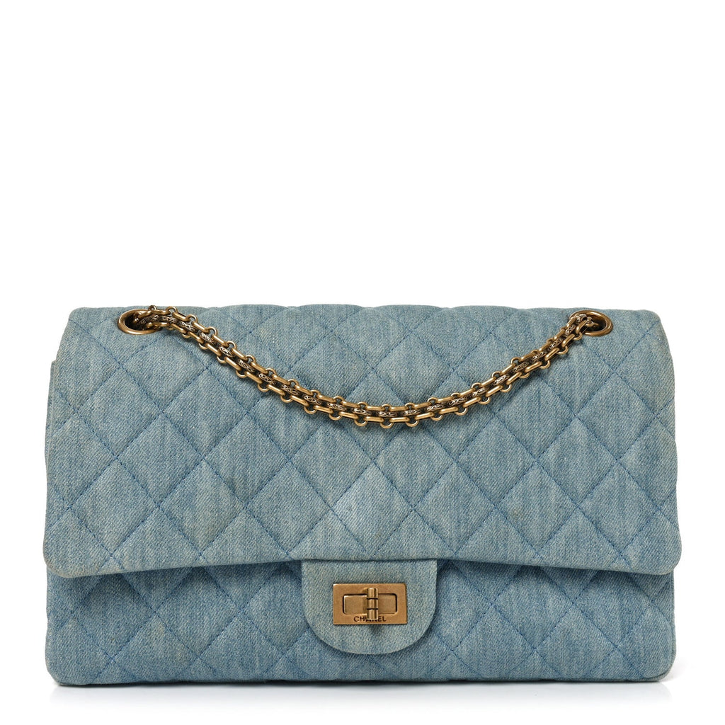 Chanel Denim Quilted 2.55 Reissue 226 Flap Light Blue