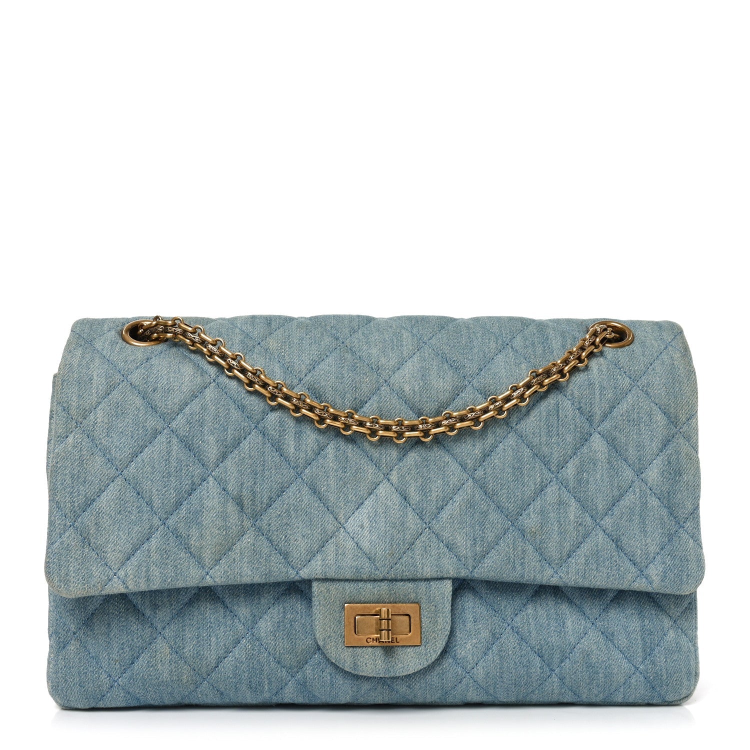 Chanel Denim Quilted 2.55 Reissue 226 Flap Light Blue