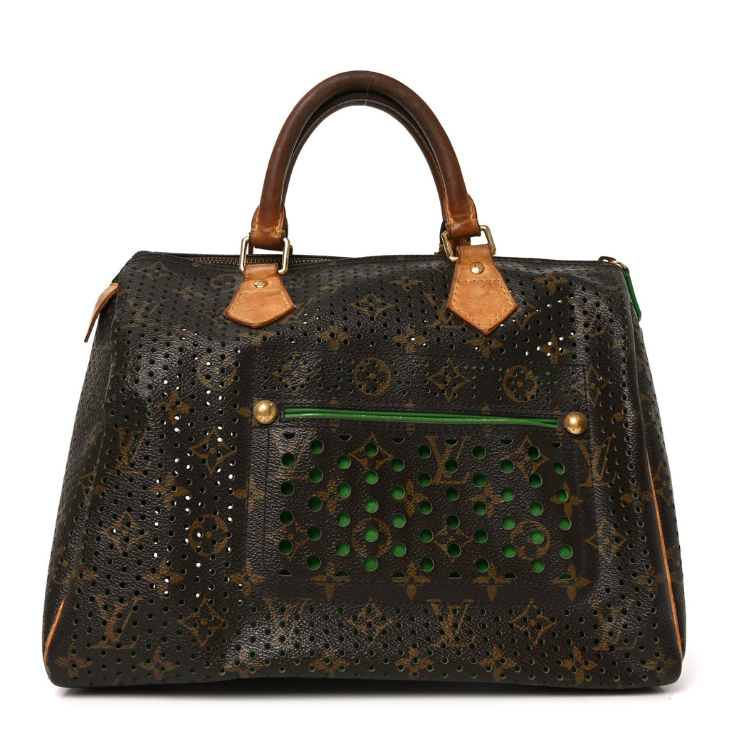 Louis Vuitton Monogram Perforated Speedy 30 Green