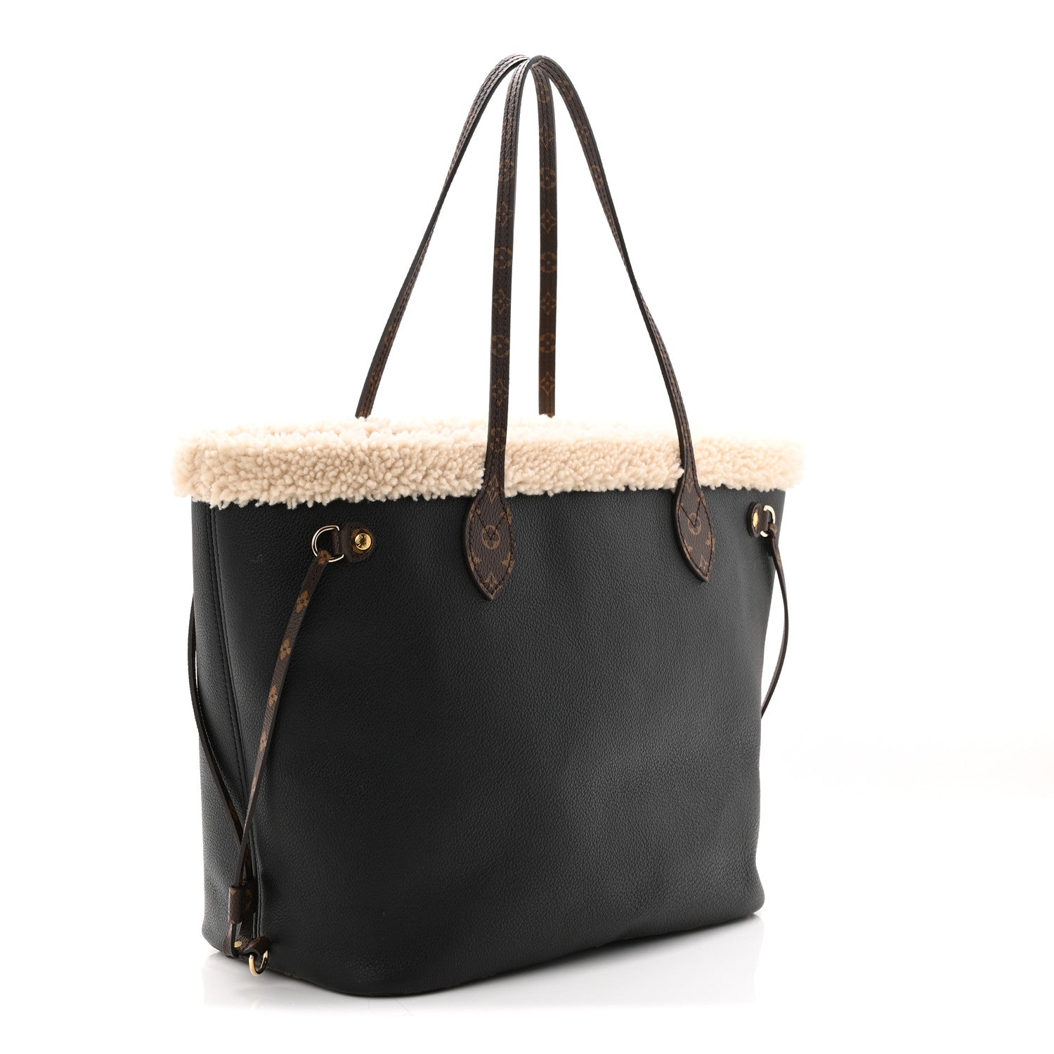 Louis Vuitton Calfskin Monogram Teddy Neverfull MM Black