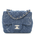 Chanel Denim CC Quilted Mini Square Flap Blue