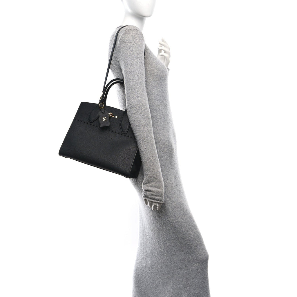 Louis Vuitton Taurillon City Steamer MM Black