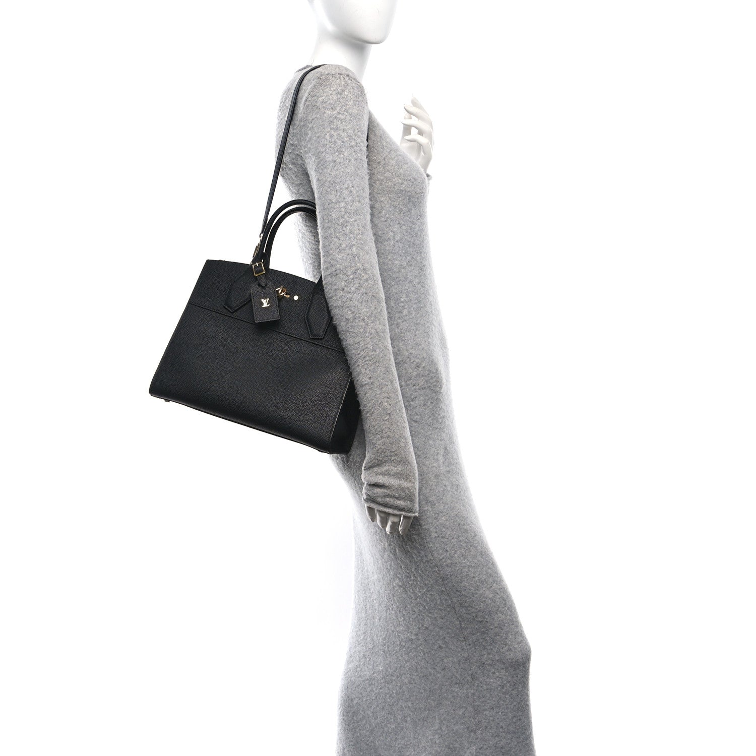 Louis Vuitton Taurillon City Steamer MM Black