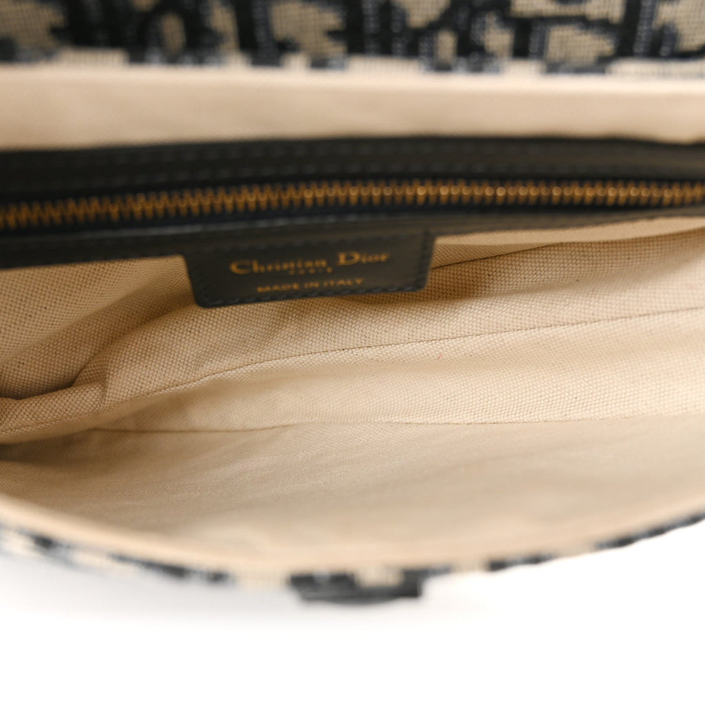 Christian Dior Oblique Saddle Bag Blue
