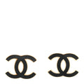 Lambskin CC Earrings Black