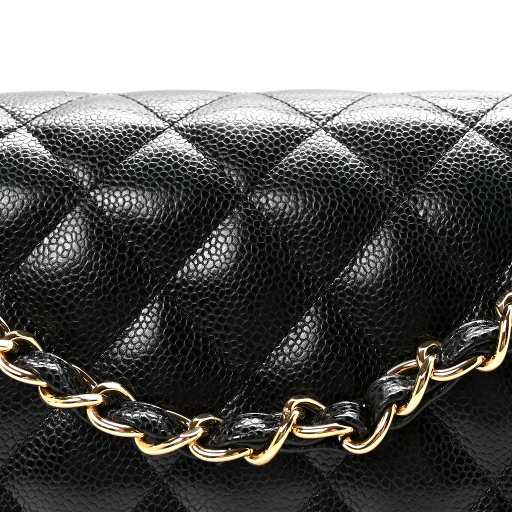 Chanel Caviar Quilted Jumbo Double Flap Black