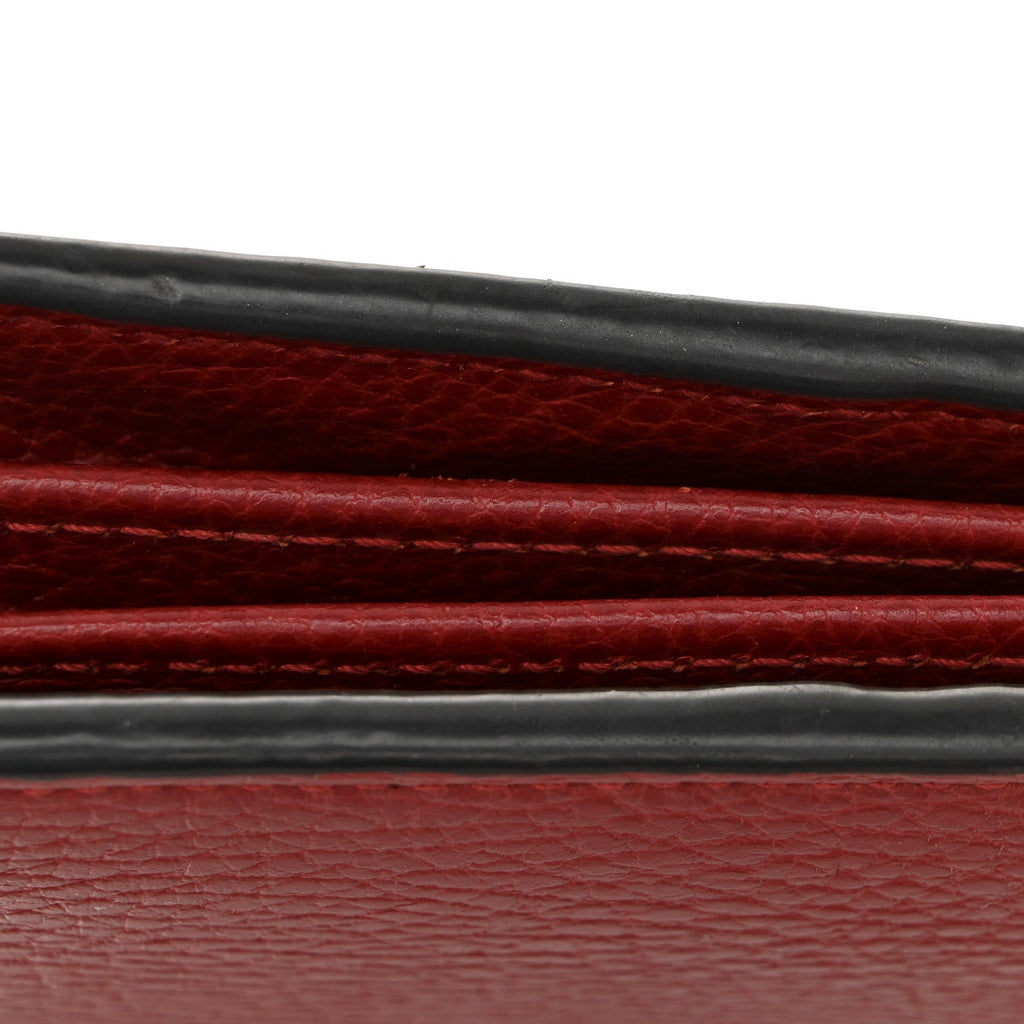 Gucci Calfskin Mini Dionysus Chain Wallet Hibiscus Red