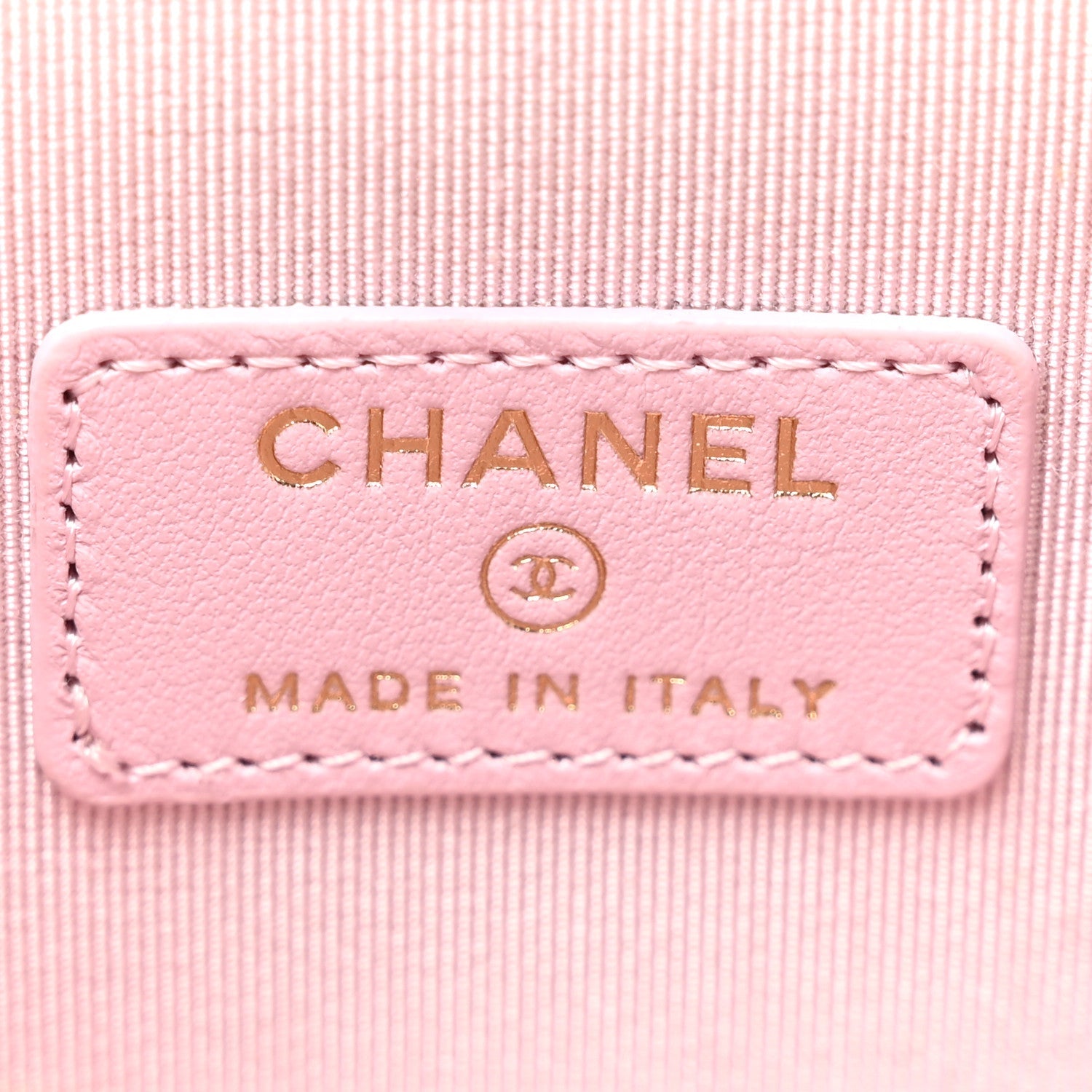 Chanel Caviar Quilted Mini Vanity Case With Chain Light Pink