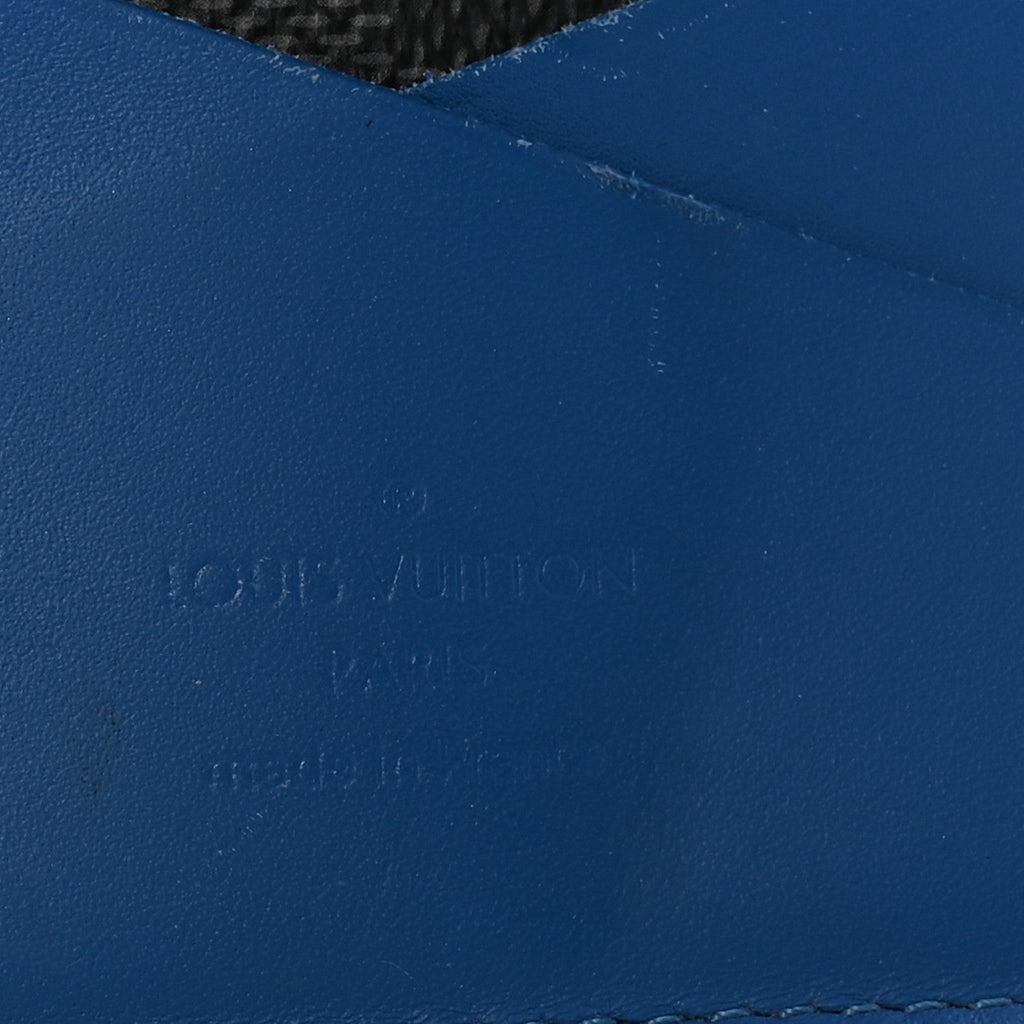 Louis Vuitton Damier Graphite Pocket Organizer Bleu Neon