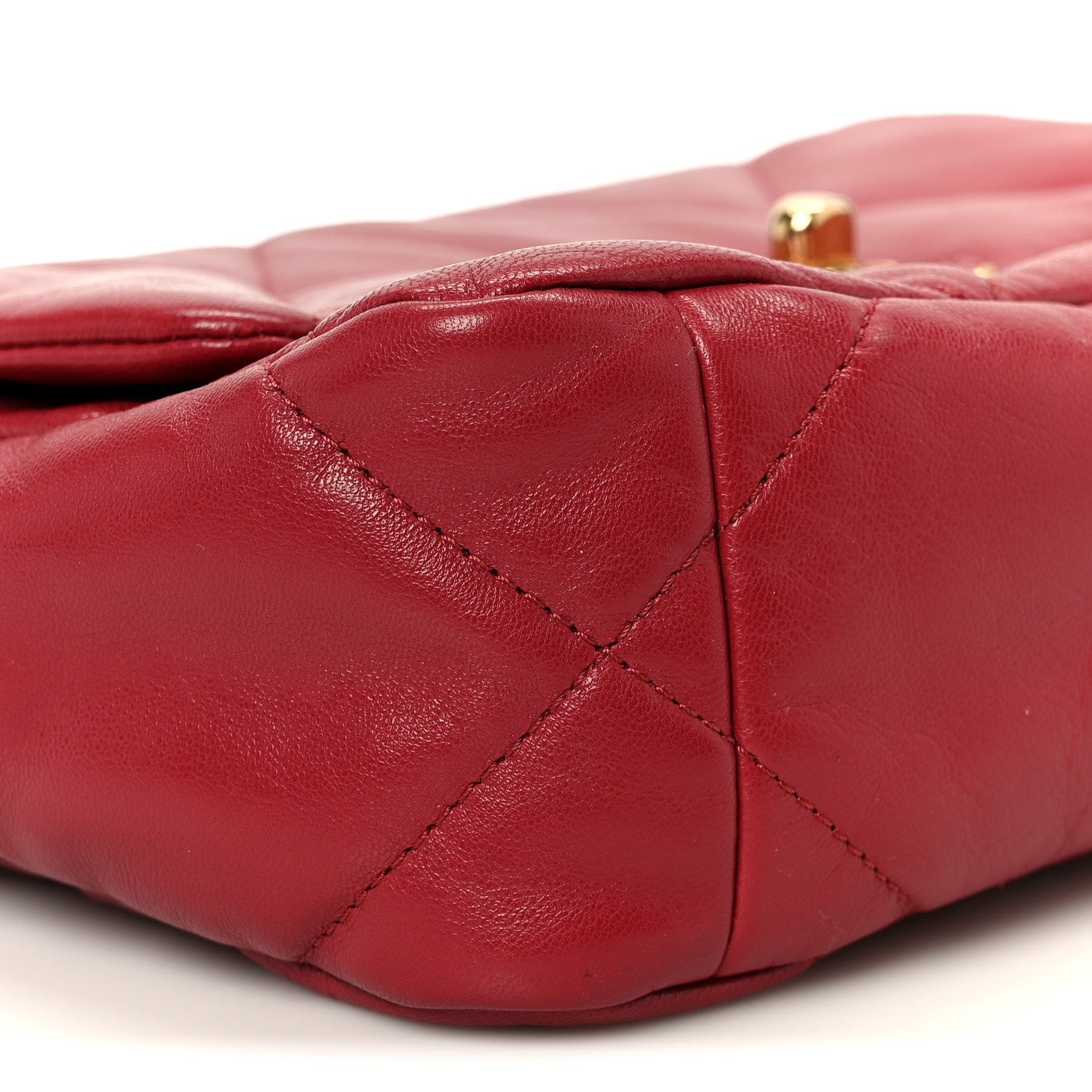 Chanel Goatskin Quilted Medium Chanel 19 Flap Red