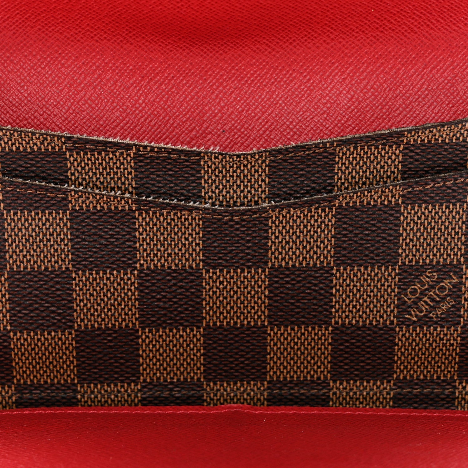 Louis Vuitton Damier Ebene Josephine Wallet Red