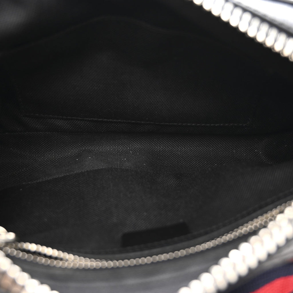 Gucci Soft GG Supreme Monogram Web Belt Bag Black Grey