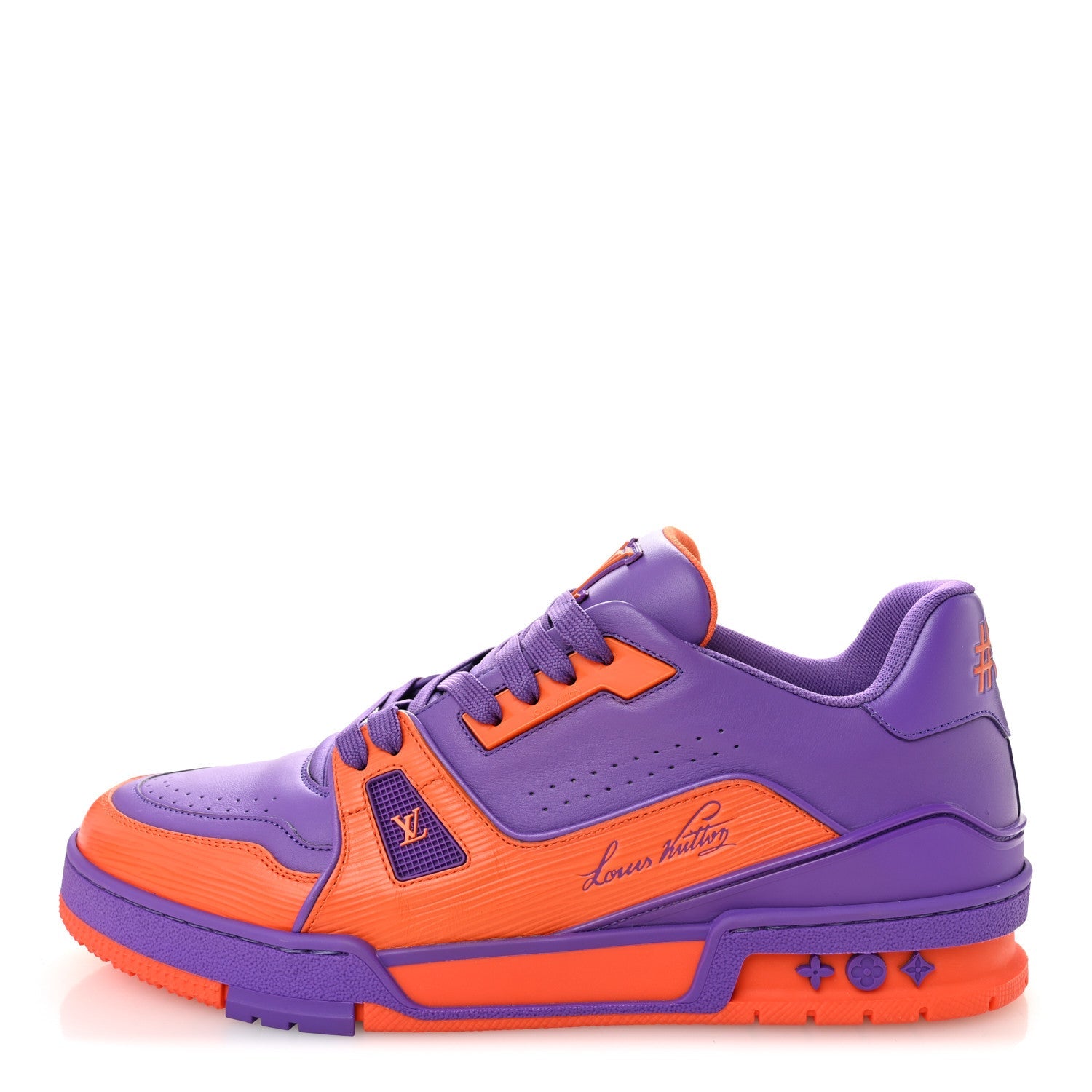 Louis Vuitton Calfskin Epi Mens LV Trainer Sneakers 9 Violet