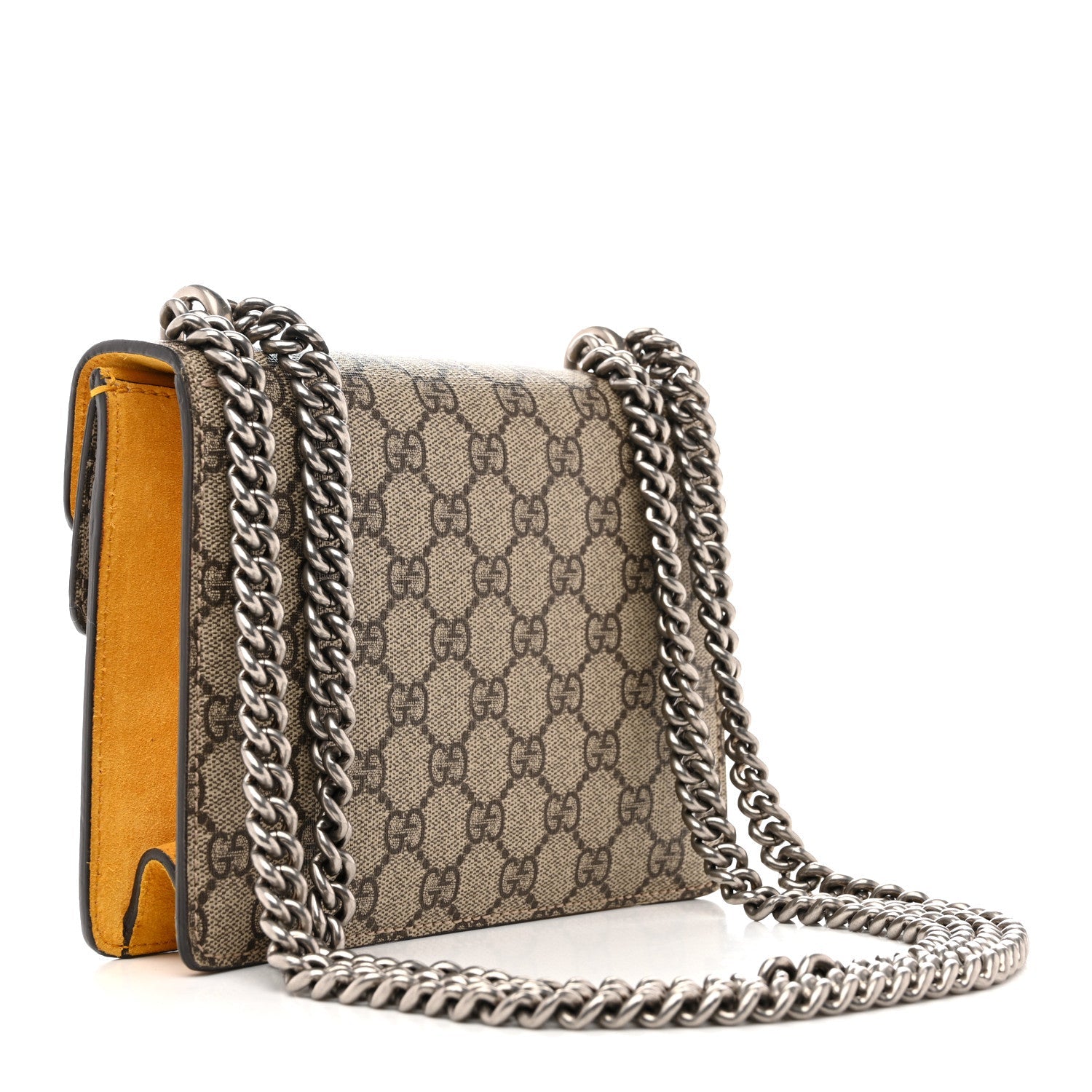 Gucci GG Supreme Monogram Mini Dionysus Shoulder Bag Yellow