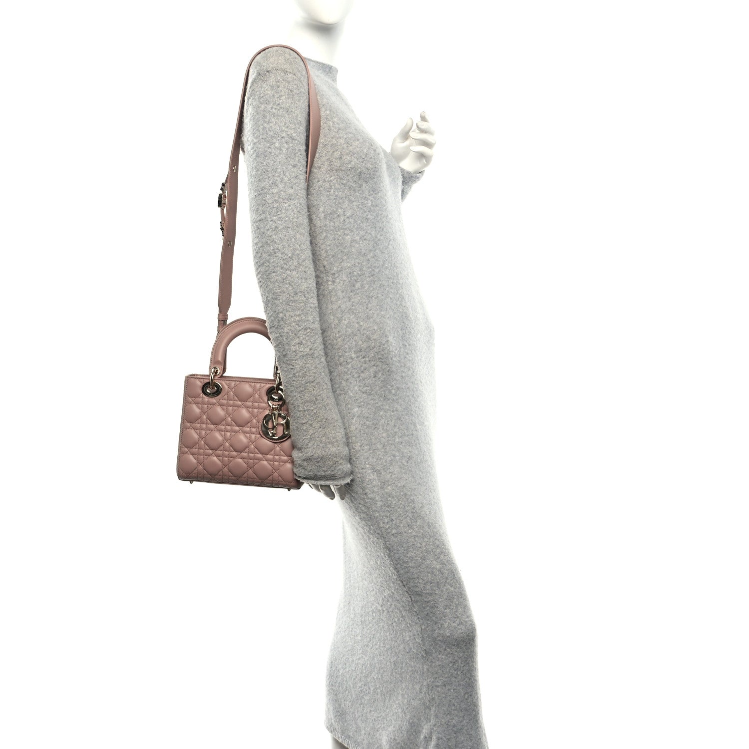 Christian Dior Lambskin Cannage Small My ABCDior Lady Dior Fard