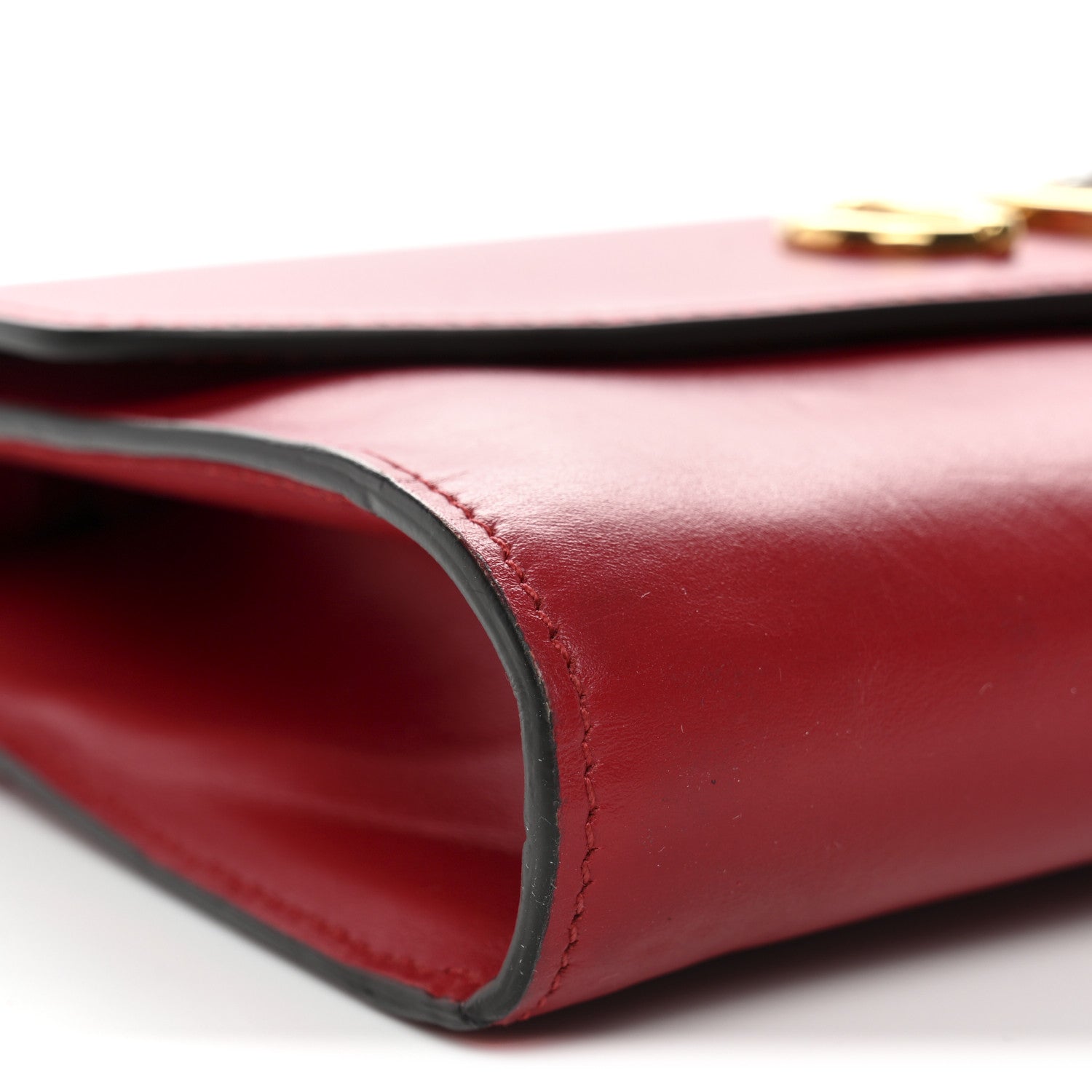 Gucci Smooth Calfskin Small Zumi Top Handle Shoulder Bag Hibiscus Red