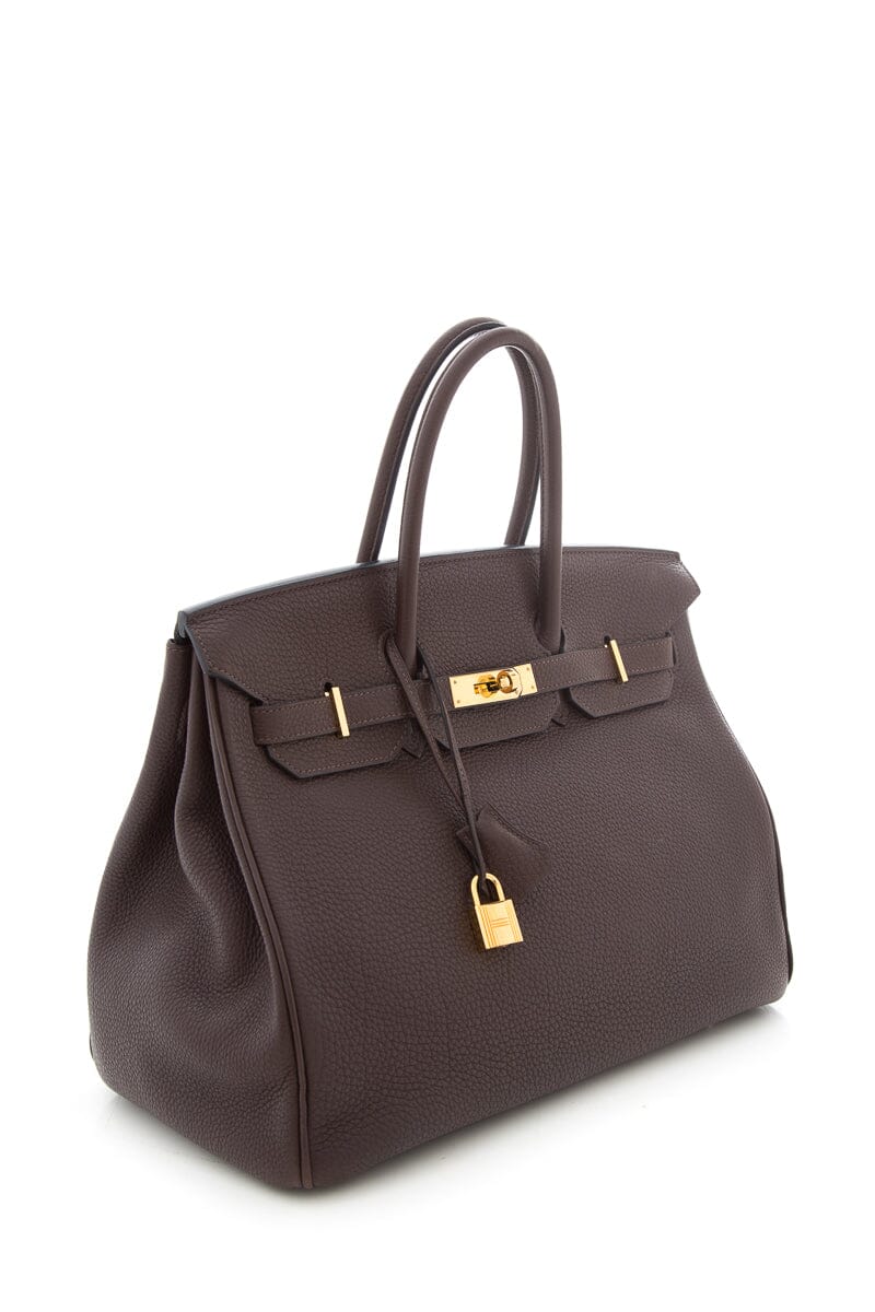 Hermès Chocolate 35 CM Birkin Handbag