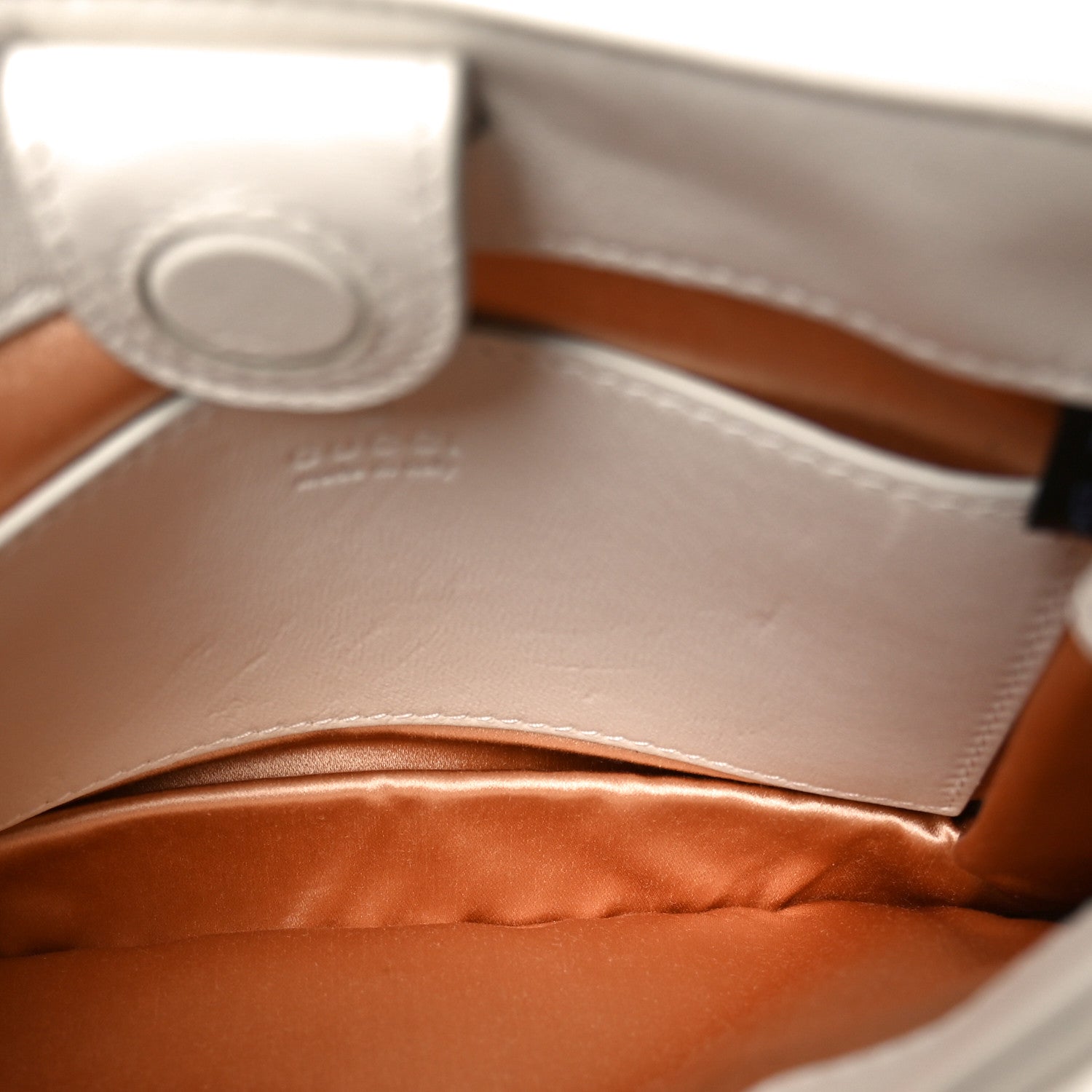 Gucci Calfskin Horsebit Slim Shoulder Bag White