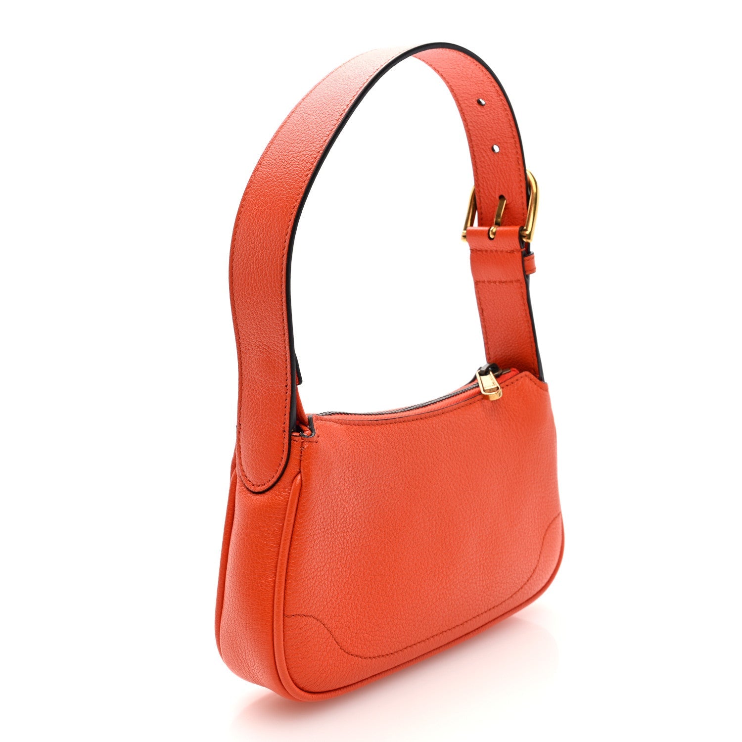 Gucci Goatskin Mini Aphrodite Shoulder Bag Orange