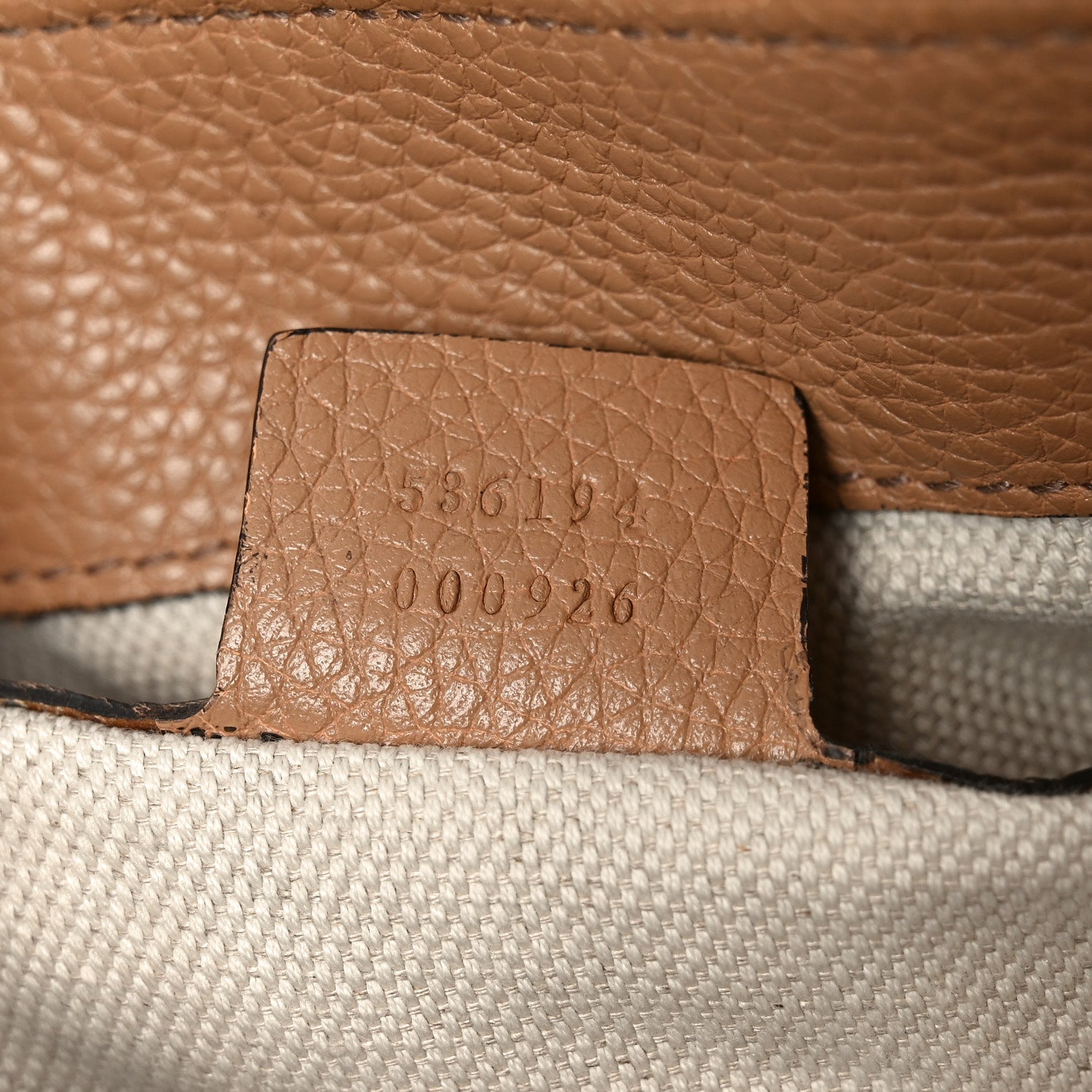 Gucci Pebbled Calfskin Large Soho Hobo Camelia