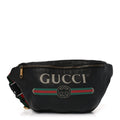 Gucci Grained Calfskin Small Logo Belt Bag Black