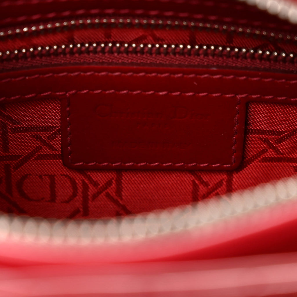 Christian Dior Patent Cannage Medium Lady Dior Red