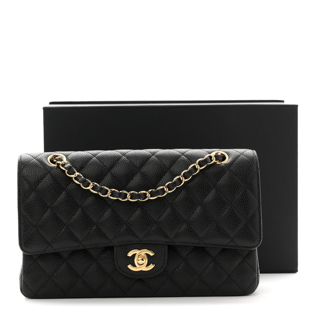 Chanel Caviar Quilted Medium Double Flap Black