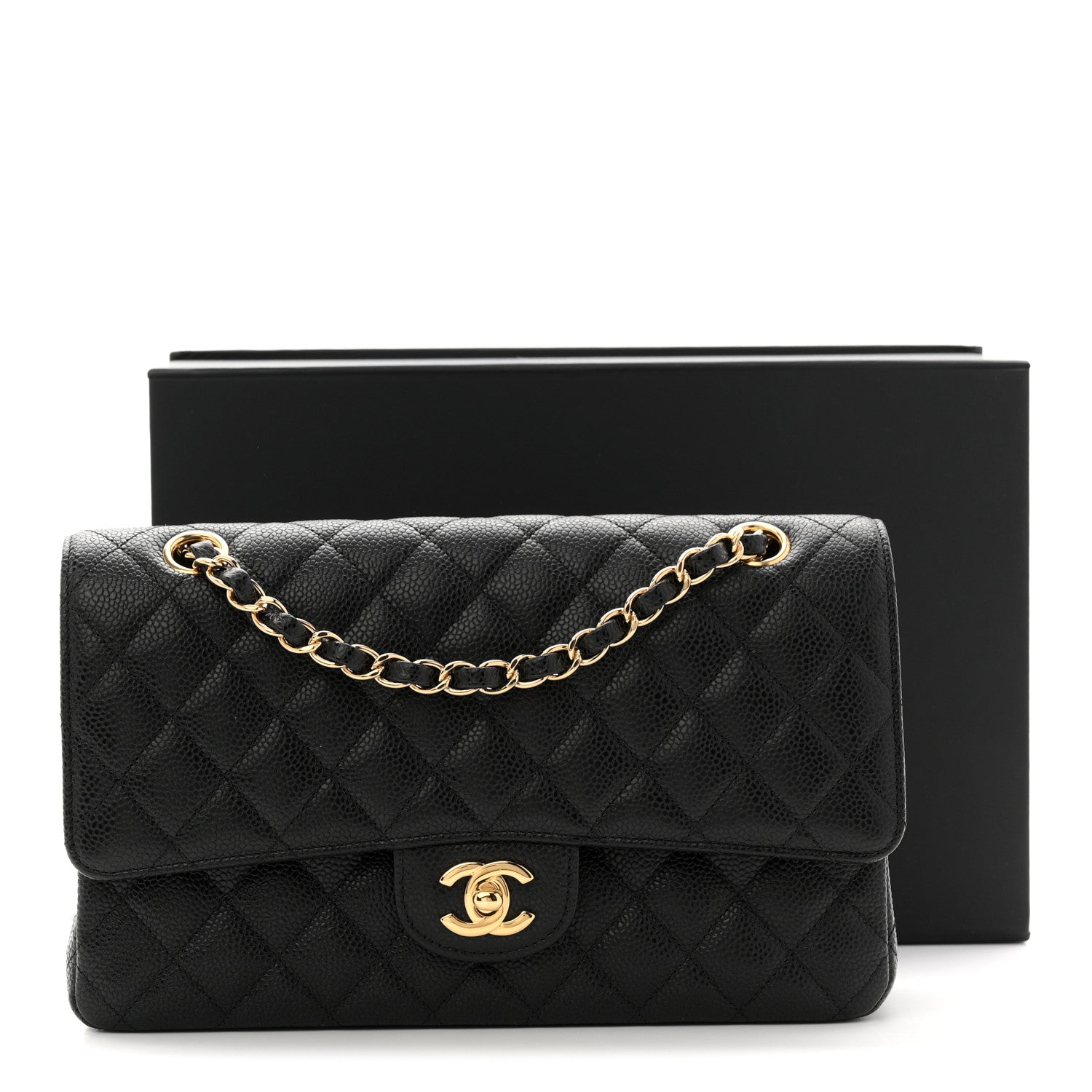 Chanel Caviar Quilted Medium Double Flap Black
