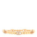 Crystal CC Heart Link Bracelet Gold