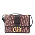Christian Dior Oblique 30 Montaigne Flap Bag Burgundy