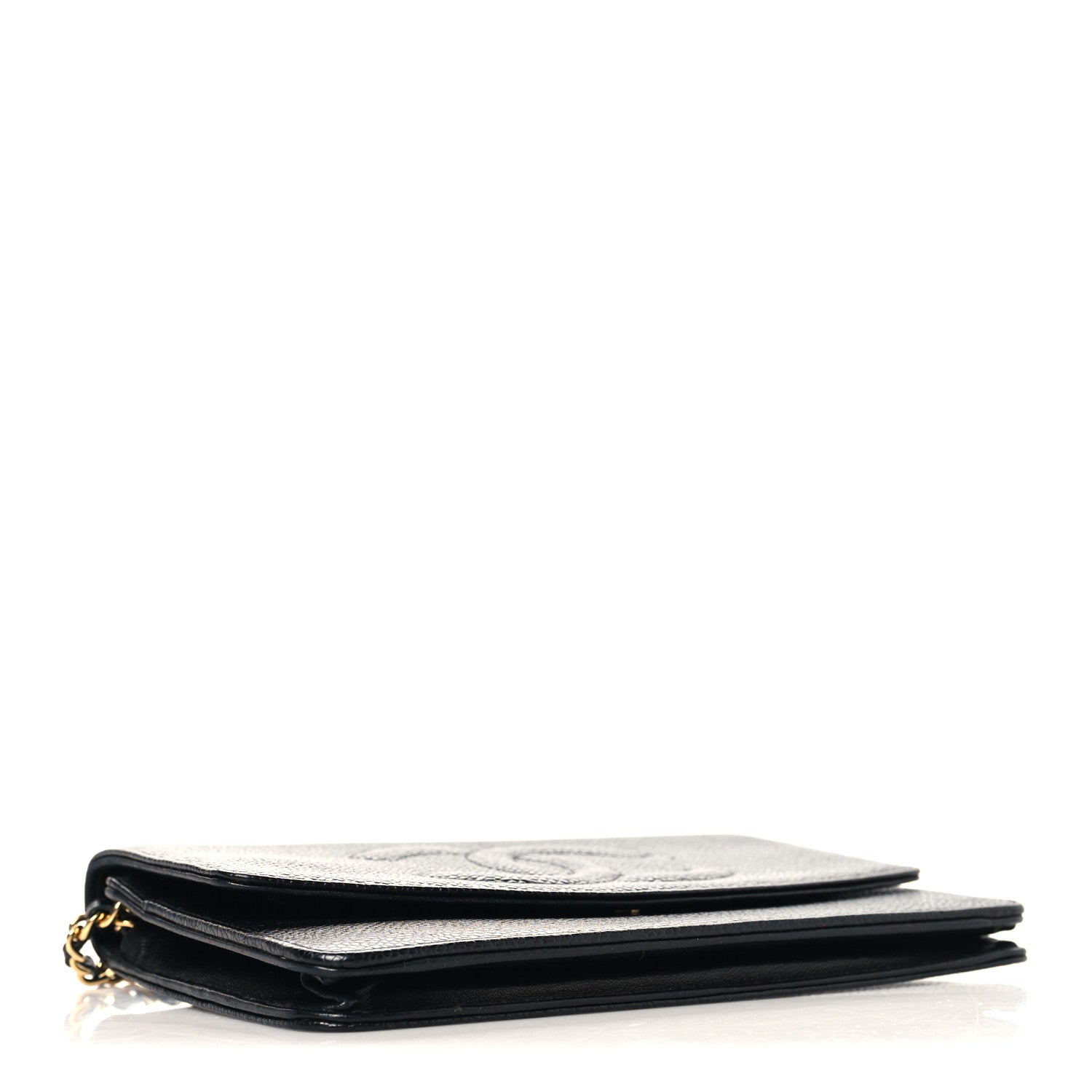 Chanel Caviar Timeless CC Wallet On Chain WOC Black