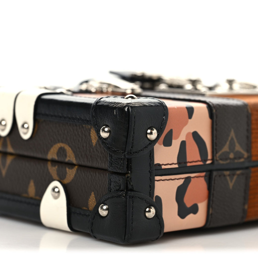 Louis Vuitton Monogram Leopard Corduroy Petite Malle