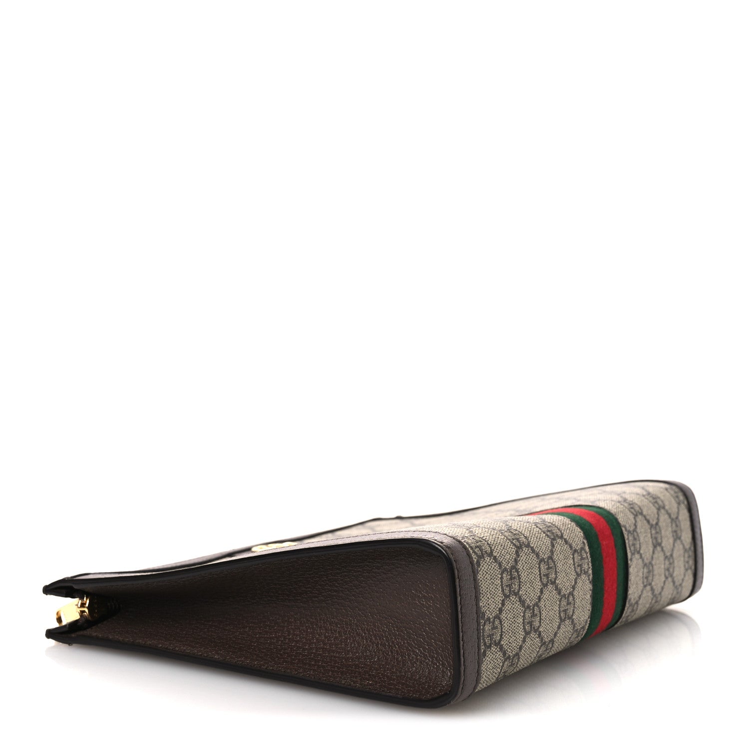 Gucci GG Supreme Monogram Web Ophidia Pouch Brown