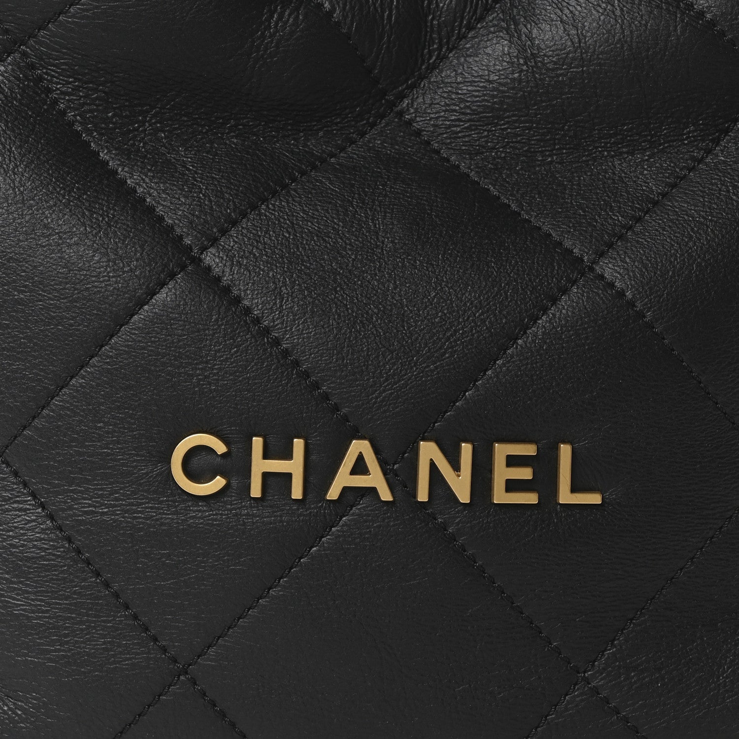 Chanel Aged Lambskin Shearling Quilted Small Chanel 22 Black