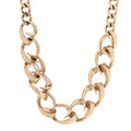 Crystal CC Chain Choker Necklace Gold