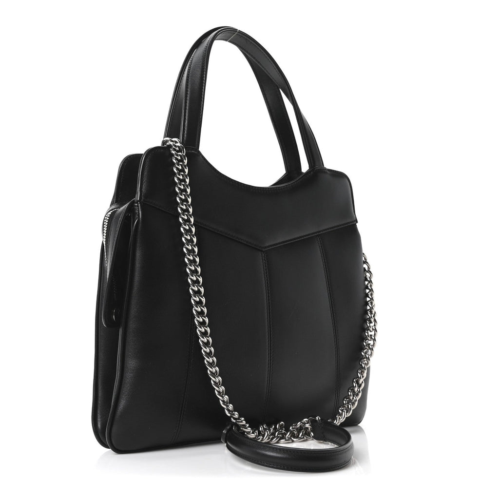 Gucci Calfskin Petite GG Small Tote Bag Black