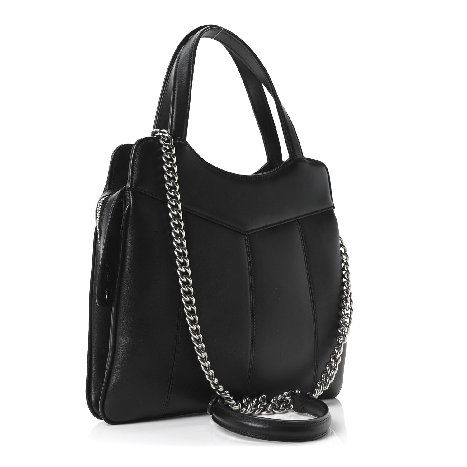Gucci Calfskin Petite GG Small Tote Bag Black
