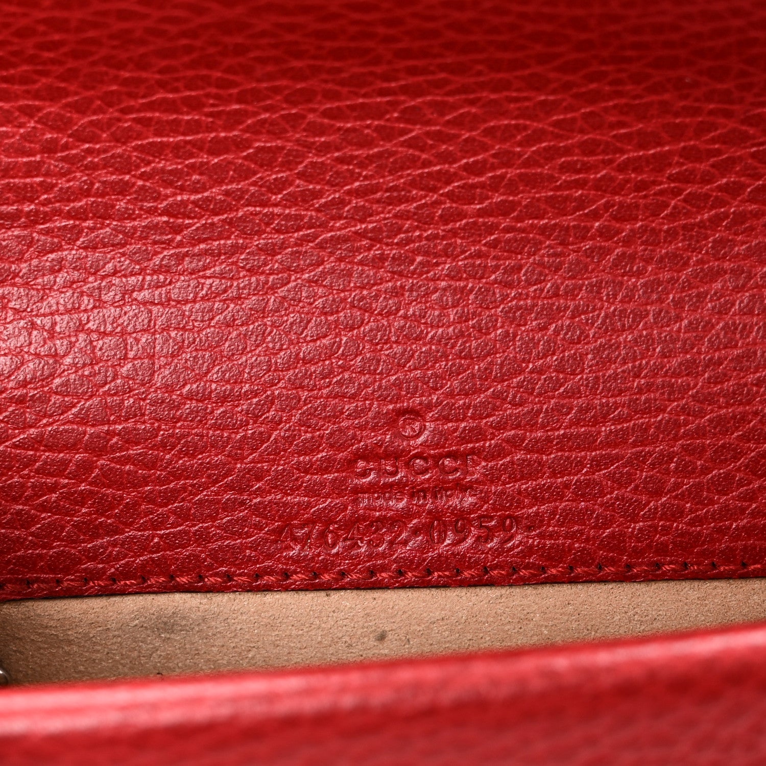 Gucci Dollar Calfskin Swarovski Crystal Small Dionysus Shoulder Bag Hibiscus Red