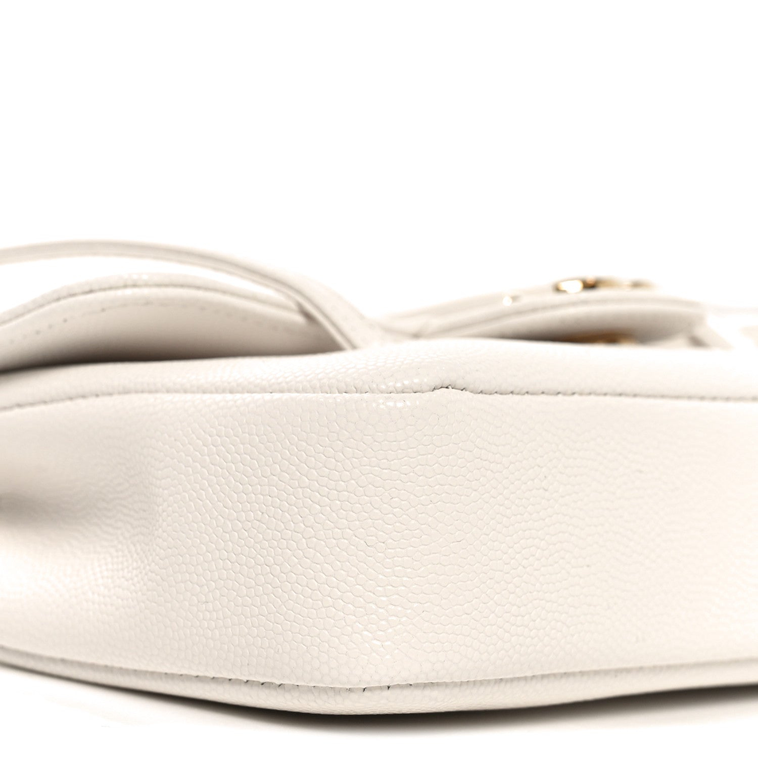 Chanel Shiny Caviar Mini Preppy Coco Shoulder Bag White